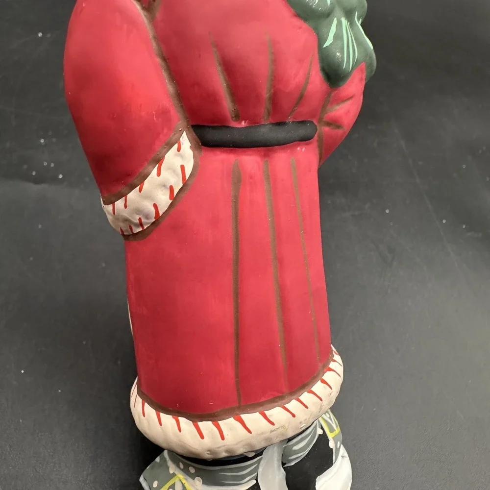 2004 VAILLANCOURT FOLK ART RED CLOAKED SANTA ORNAMENT‎ 6